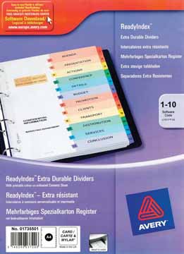 AVERY Ready Index tabbladen imprimables